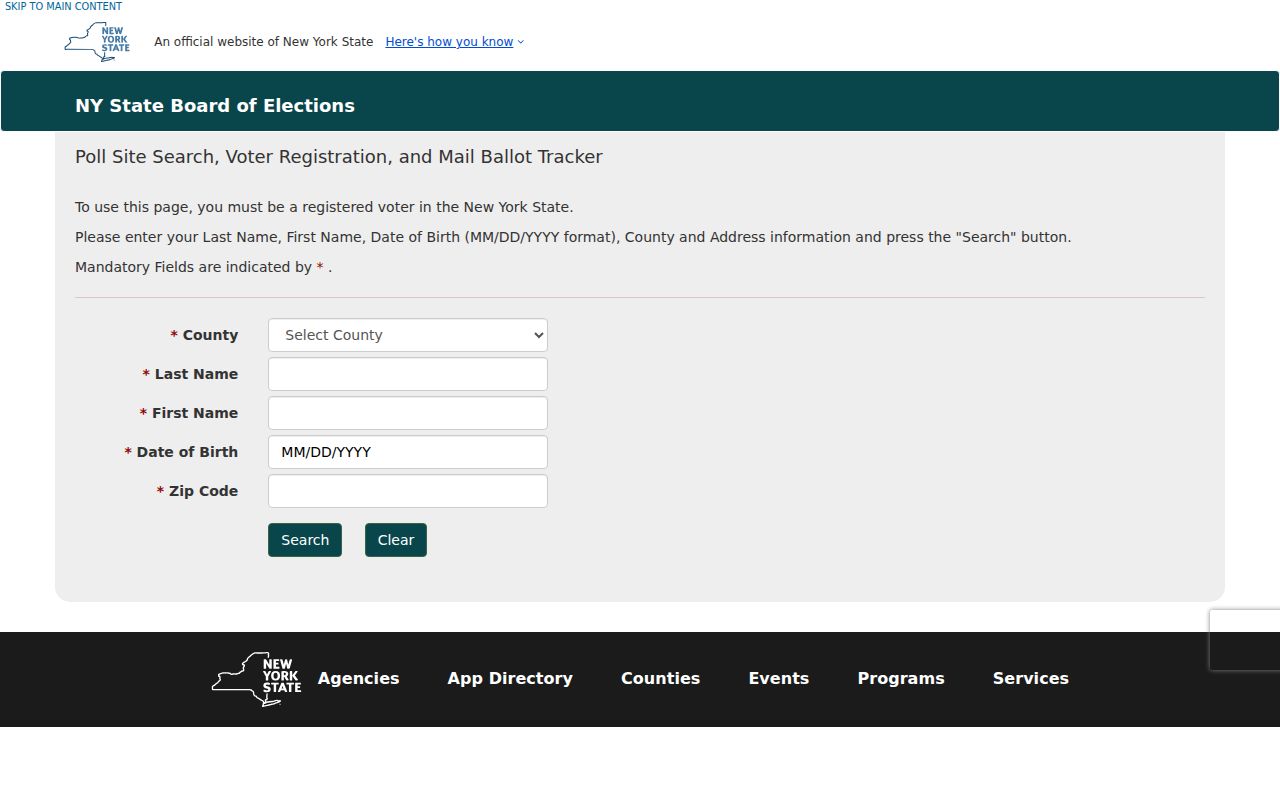 Albany resident lookup New York voter and poll-site fields